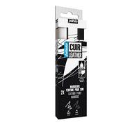 PEBEO Setacolor Leather-Set, Black/White, 2 Markers