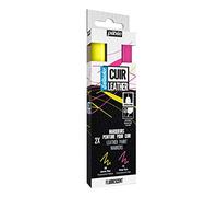 PEBEO Setacolor Leather-Set, Fluo Yello/Pink, 2 Markers