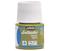 PEBEO Setacolor Opaque Fabric Paint 45-Milliliter Bottle, Olive,Olive, 295-083