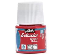 PEBEO Setacolor Opaque Fabric Paint 45-Milliliter Bottle, Red,Red, 295-080