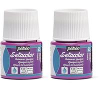 PEBEO Setacolor Opaque Fabric Paint 45-Milliliter Bottle, Shimmer Purple,Shimmer Purple (Pack of 2)