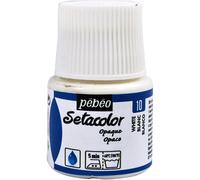 PEBEO Setacolor Opaque Fabric Paint 45-Milliliter Bottle, Titanium White