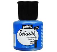 PEBEO Setasilk Silk Fabric Paint 45ml Bottle - Cyan