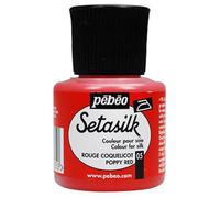 PEBEO Setasilk Silk Fabric Paint 45ml Bottle - Poppy Red