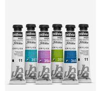 PEBEO Studio Acrylic Paint Set, Multi-Coloured, 20 ml (Pack of 6)