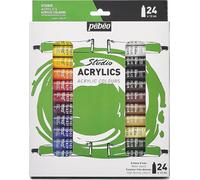 Pébéo – Paint Set – Studio Acrylics – for professional & hobby painters – 24 colours, 12 ml