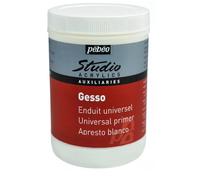 Pebeo Studio Acrylics Auxiliaries White Gesso Painting Primer 1 Litre