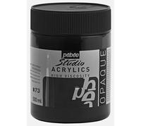 PEBEO Studio Fine Acrylics Paint - High Viscosity, Versatile and Adherent Acrylic Paints, Ideal for Satin Matte Acrylic Painting, 16.90 Fluid Ounces (500 ml) Jar - Warm Grey