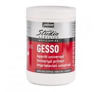 Pebeo Studio Gesso Primer Black White 250ml 500ml 1ltr artists universal coat