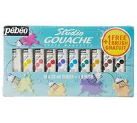 Pebeo Studio Gouache Art & Craft Intro Paint Set 10 x 20 ml