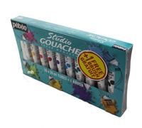 Pebeo studio gouache artists paint starter set 10x20ml assorted colours gouache