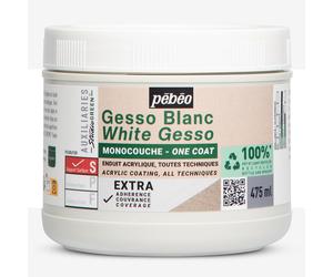 Pebeo : Studio Green : White Gesso : One Coat : 475ml