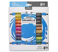 Pebeo Studio Watercolour Paint Set Of 24 x 12ml Tubes Artist Water Based Colour