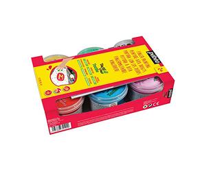 Pébéo - Tactilcolor Textile Textile Pearly Colours- Case 6X100ML - Washable Children's Painting- Encouraging Interest In Creative Leisure from 2 years old- Finger Painting on Fabric - 6 jars of 100 ml