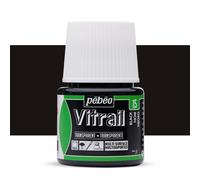 PEBEO 050-015 Vitrail Stained Glass Effect Glass Paint Bottle, Black, 45-Milliliter