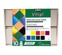 Pebeo VITRAIL Collection Set, Assorted, 10X45ML