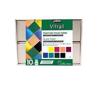 Pebeo VITRAIL Collection Set, Assorted, 10X45ML, 758421