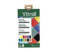 Pebeo VITRAIL Explorer Set, Assorted, 20 ml (Pack of 12)