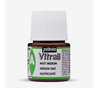 Pebeo 45 ml Vitrail Matt Medium Stained Glass Effect Glass Paint, Transparent