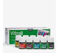 Pebeo : Vitrail School Pack of 10 : 45ml : Assorted Colours