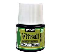 Pebeo Vitrail Stained Glass Effect Glass Paint 45-Milliliter Bottle, Apple Green,Apple Green, 050-034