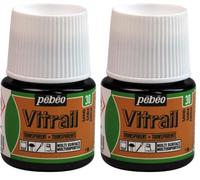 PEBEO Vitrail Stained Glass Effect Glass Paint 45-Milliliter Bottle, Sand,Sand (Pack of 2)