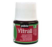 Pebeo Vitrail Stained Glass Effect Glass Paint 45-Millilitre Bottle, Old Pink