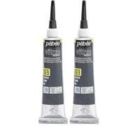 PEBEO Vitrea 160 Glass Paint Outliner 20-Milliliter Tube, Pewter,Pewter (Pack of 2)