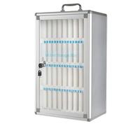 PEBFHSQW 12-60 Slots Wall-Mounted Aluminum Alloy Phone Storage Cabinet - Lockable Mobile Phone Locker For Workplace Employee Phone Management(36 bits)