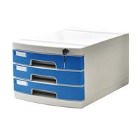 PEBFHSQW 2/3/4/6-Tier A4 Document Plastic Storage Box - Desktop Drawer File Organizer With Lock, Office File Cabinet For Financial Receipts Paper Letters(3-layers)