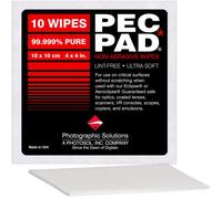 PEC-PAD Lint Free Wipes 4”x4” Non-Abrasive Ultra Soft Cloth for Cleaning Sensitive Surfaces like Camera, Lens, Filters, Film, Scanners, Telescopes, Microscopes, Binoculars. (10 Sheets Per/Pkg)