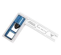 PEC Precision Double Square - 100mm Pocket Adjustable Machinist Square, Hardened Tempered Steel Blade, Satin Chrome Finish, Metric Graduations -1 mm and 0.5 mm on Both Sides, Made in USA