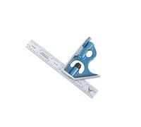 PEC Tools 2-Piece Combination Square Set - 4R 6” Machinist Blade Cast Steel Head, Reversible Locking Bolt, Scribe, for Metalworking, Carpentry and Multiple Applications, Made in USA