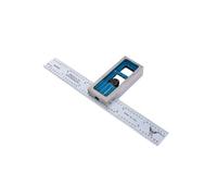 PEC Tools 6” Precision Double Square- Satin Chrome Finish Blade, Cast Iron Head, English/Metric Graduations, Adjustable Reading Double Square Built to Last for Lifetime, Made in USA