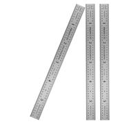 PEC Tools Flexible 6" 3R Stainless Steel Ruler Set of 3, Machinist Metal Ruler Scale with Markings 1/10, 1/50, 1/32 & 1/64, Made in USA