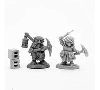 Pechetruite 2 x DEEP GNOME HEROES - Reaper Bones miniature role playing and war game - 44047