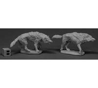 Pechetruite 2 x DREAD WOLVES - Reaper Bones miniature role playing and war game - 77533