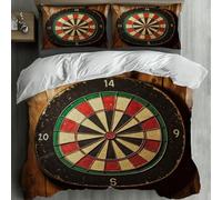 Pechiwuo King Size Duvet Cover Dart Board, Soft Microfiber 3D Print Darts Bedding Set for Kids Teens and Adults Bedroom, King Quilt Cover 230x220 cm and 2 Pillowcases 50x75 cm R134