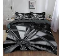 Pechiwuo King Size Duvet Cover Darts Board, Soft Microfiber 3D Print Dart Board Bedding Set for Kids Teens and Adults Bedroom, King Quilt Cover 230x220 cm and 2 Pillowcases 50x75 cm R464