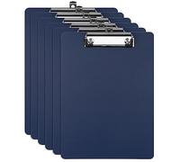 Pechor Clipboard A4 6 Packs, Multi Pack Clipboards Plastic Folder Dark Blue | Holds 100 Sheets! | with Low Profile Clip Boards for Office School Supplies (6pcs)