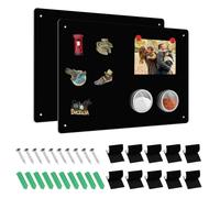 Pechor Magnetic Board for Wall 2 Pack, 43x30 cm Metal Magnets Board for Fridge Magnets, Magnetic Stickers, Photos, Spice Jars, Suits for Kitchen Home Office Wall, Cabinet Easy Hanging