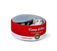 PECHVINO Can-Shaped Cat Bed - Ramen Bowl Cat Bed with Cover | Cute Enclosed Cat Bed with Ultra-Soft Cushion, Private & Cozy Design for Cats & Small Dogs