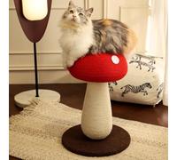 PECHVINO Mushroom Cat Scratching Post - Unique Design, Sisal-Wrapped, Ideal for Medium and Small Cats