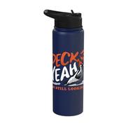 Peck Im Still Looking Ivory-Billed Woodpecker Birdwatcher Stainless Steel Insulated Water Bottle