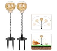 Peck Toy, Interactive Slow Feed Release Toy for Your Flock, Chicken Slow Feeder Boredom Busting Fun Maintain Your Hens Entertained(2 Pack)