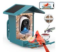 PeckCam® Bird Feeder with Camera Solar Powered, AI Identify & Auto Capture, 2K HD Live Video Smart Bird Feeder Camera Instant Notifications in Backyard, Gift for Bird Lovers