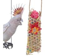 Pecking Toys | Paper Toys for Destructible Foraging Parakeets,Cage Accessories Colorful Rope Hanger for Budgies Lovebird Cockatiels