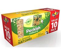 Peckish 60051206 Complete Suet Cake Block for Wild Birds, Pack of 10, Red/Purple/Brown