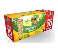 Peckish 60051206 Complete Suet Cake Block for Wild Birds, Pack of 10, Red/Purple/Brown