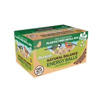 Peckish 60051257 Natural Balance Energy Suet Fat Balls for Wild Birds 25 Pack Gold
